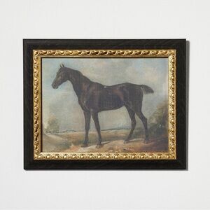 8" x 10" Stallion on Canvas Board with Ant Frame Gold/Light Brown - Threshold™